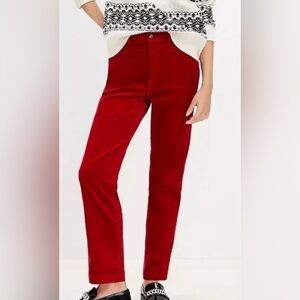 LOFT Red Straight Leg Pants new with tags sz 30 Persian Red